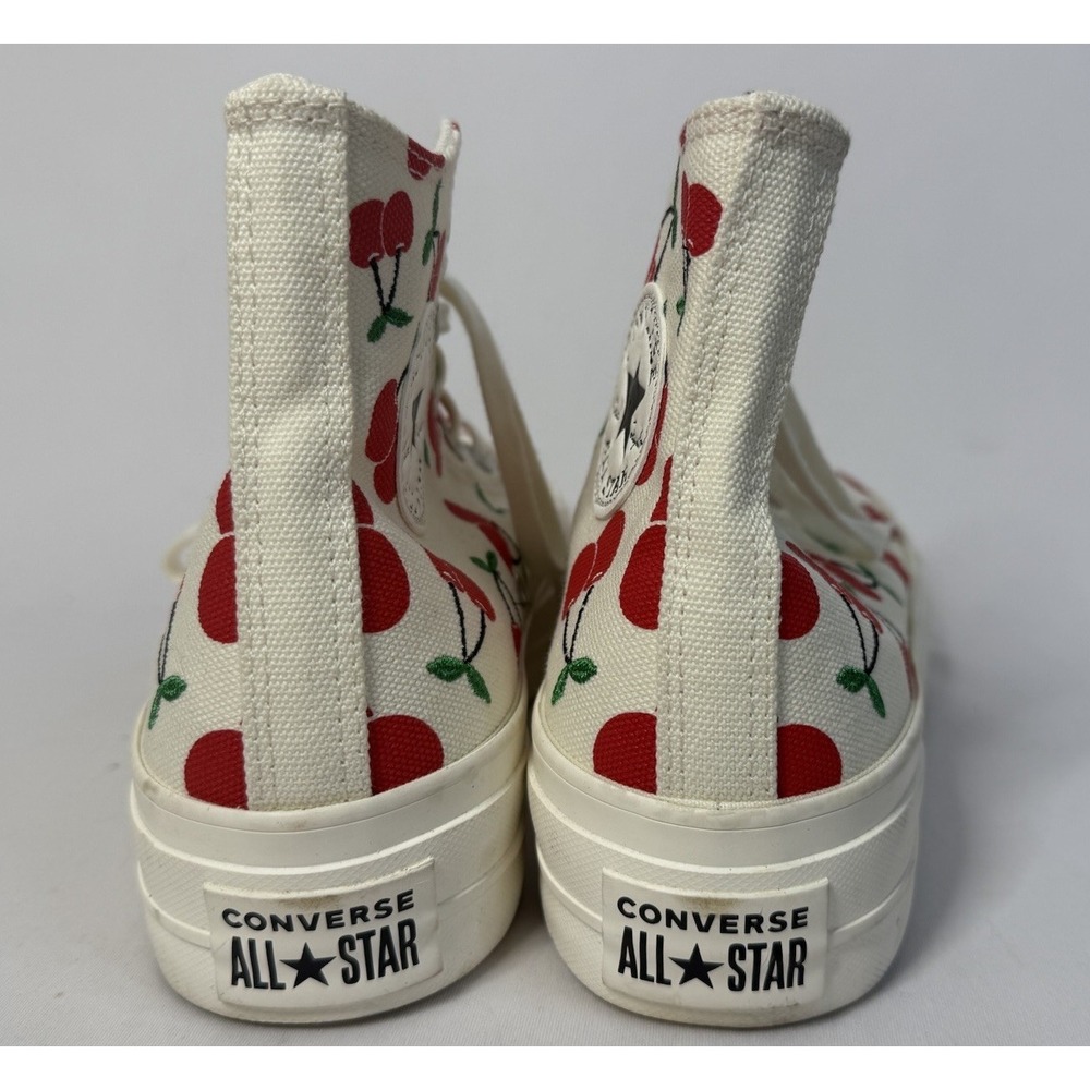Converse Women's Sz 9 Chuck Taylor All Star Lift High Top Sneaker Shoes Cherries - Picture 9 of 12